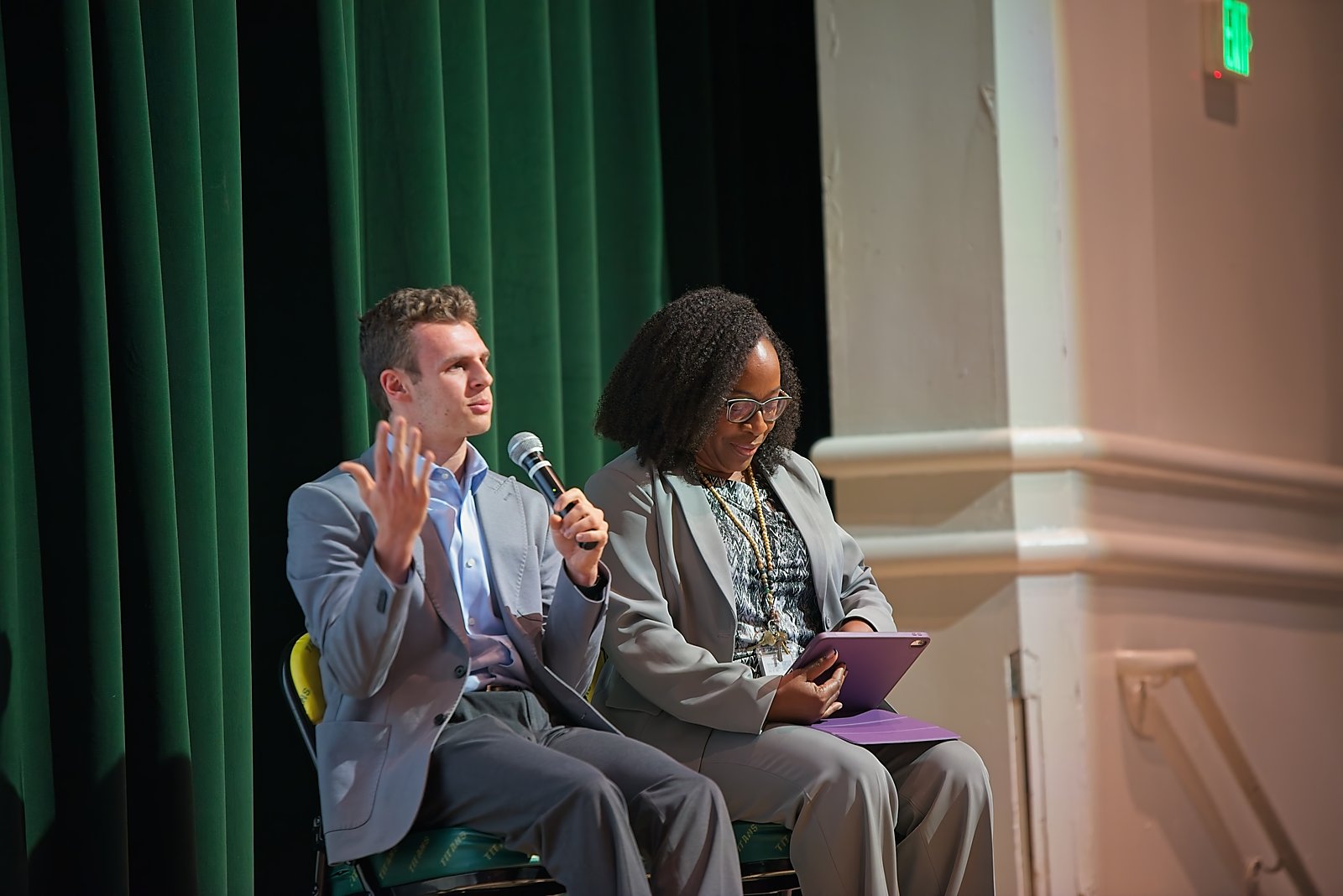 Speakers seated on stage for the Voices of Broward Powered by AI panel