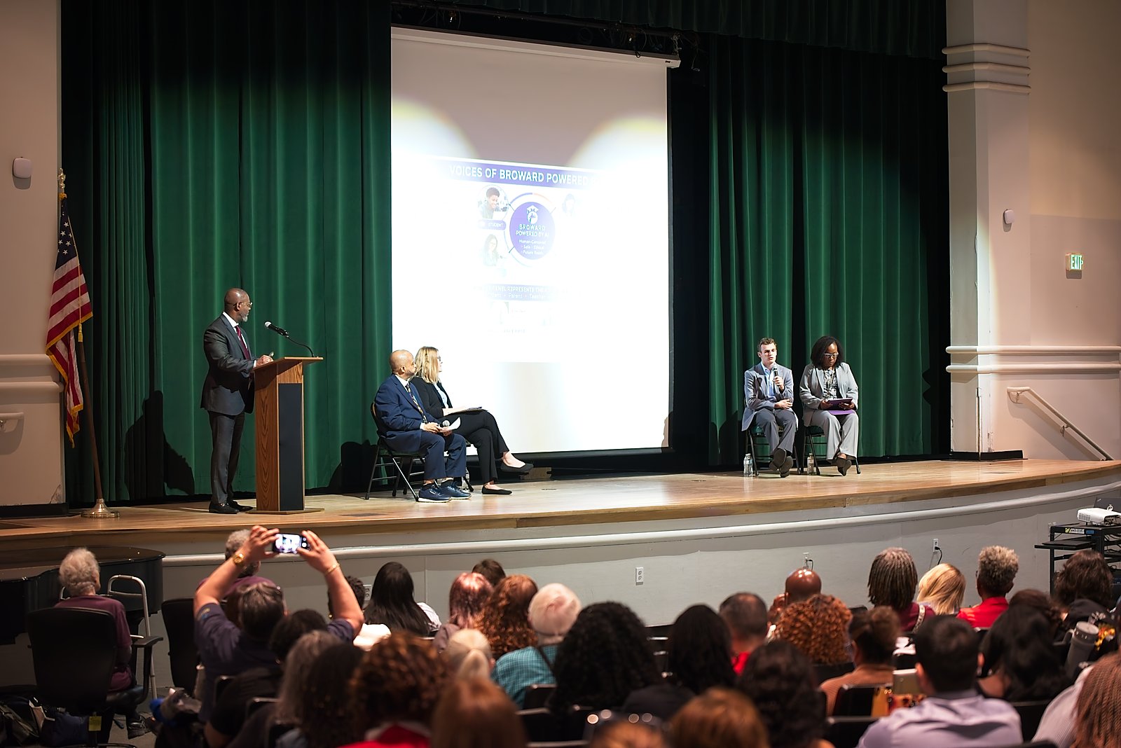 Attendees in the auditorium at the Parent AI Symposium