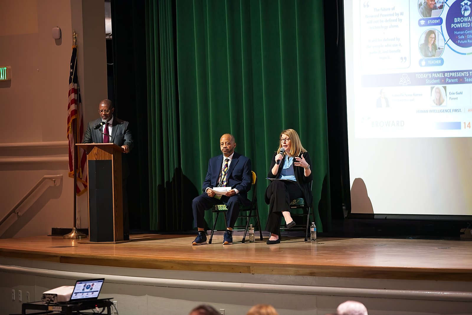 Parent AI Symposium 2026, district leader addressing attendees